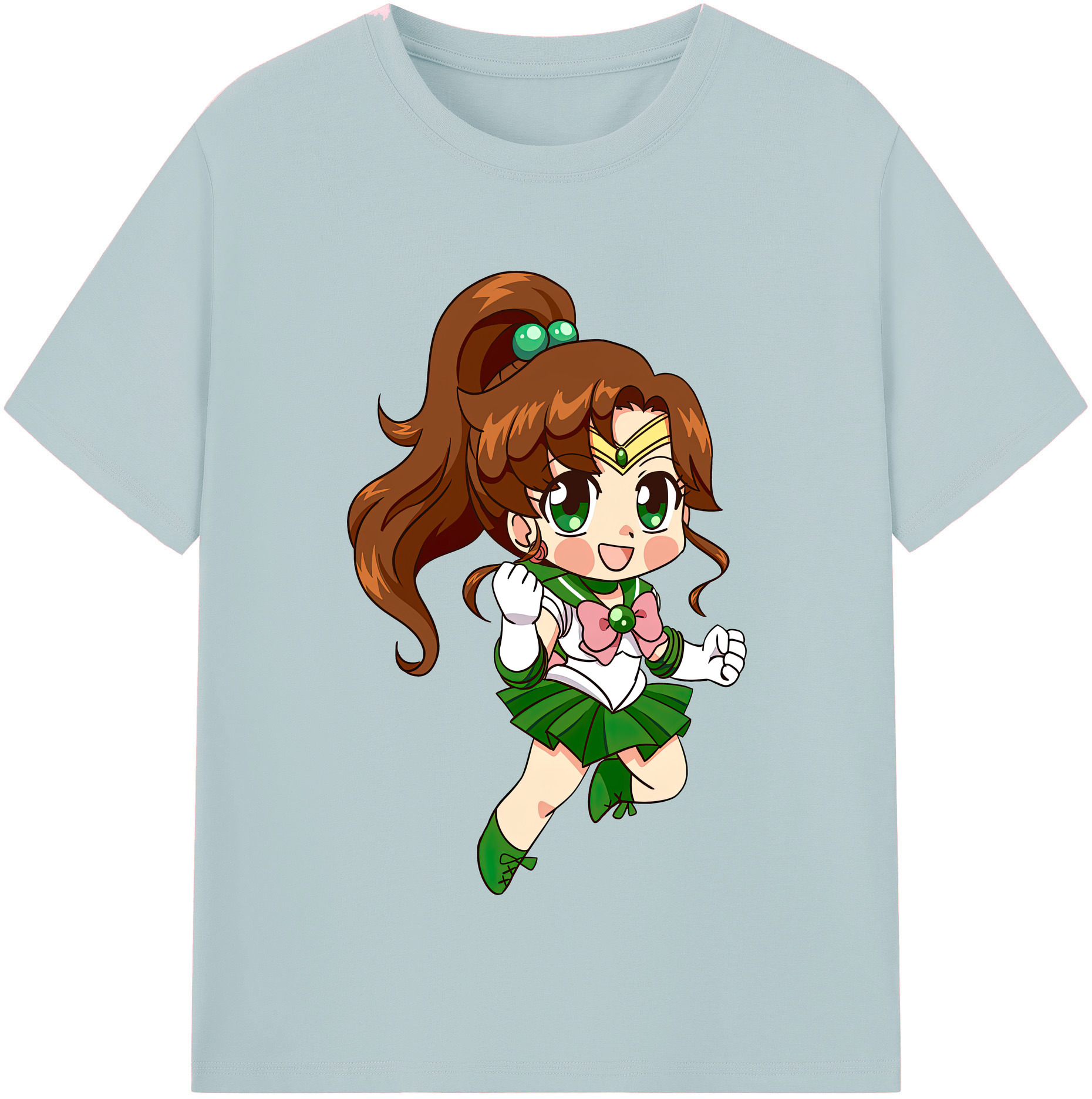 （画像用） 美少女戦士セーラームーン 木野 まこと きの まこと Sailor Moon Kino Makoto （セーラージュピター；Sailor Jupiter） 綿100％半袖Tシャツ（フロントプリント）